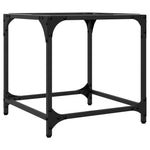 Coffee Table with Transparent Glass Top 40x40x40 cm Steel - Bargainia.com - 