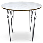 Coffee Table Wood & Gold Effect Hair Pin Legs 90cm - Bargainia.com - 