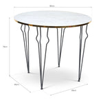 Coffee Table Wood & Gold Effect Hair Pin Legs 90cm - Bargainia.com - 