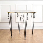 Coffee Table Wood & Gold Effect Hair Pin Legs 90cm - Bargainia.com - 