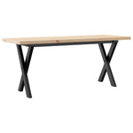 Coffee Table X - Frame 110x40x45.5 cm Solid Wood Pine and Steel - Bargainia.com - 