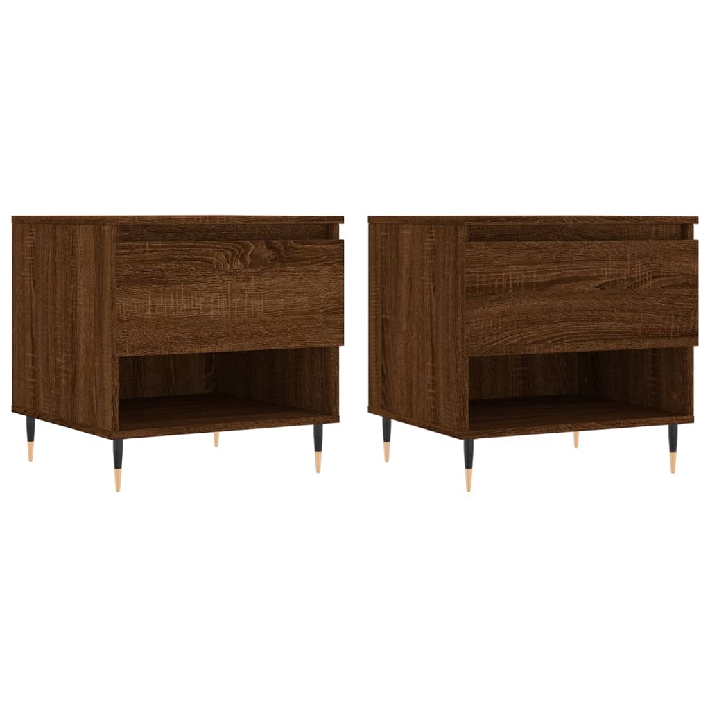 Coffee Tables 2 pcs Brown Oak 50x46x50 cm Engineered Wood - Bargainia.com - 8721012112186 - 830907