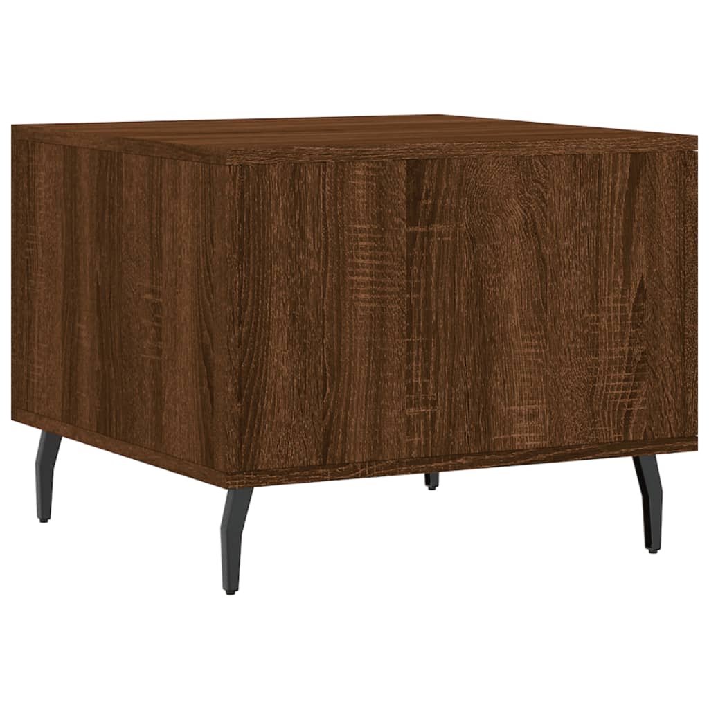 Coffee Tables 2 pcs Brown Oak 50x50x40 cm Engineered Wood - Bargainia.com - 