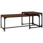 Coffee Tables 2 pcs Brown Oak Engineered Wood - Bargainia.com - 