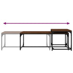 Coffee Tables 2 pcs Brown Oak Engineered Wood - Bargainia.com - 