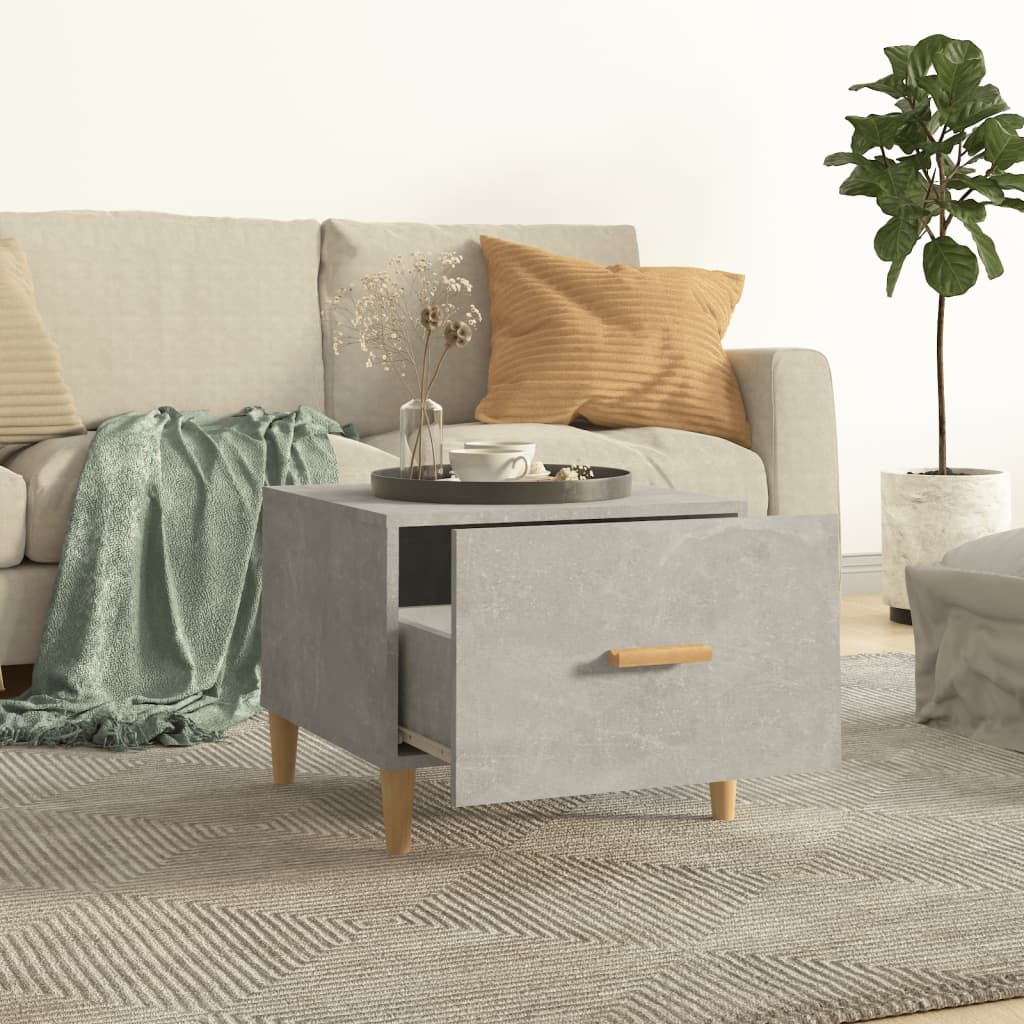 Coffee Tables 2 pcs Concrete Grey 50x50x40 cm Engineered Wood - Bargainia.com - 