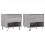 Coffee Tables 2 pcs Grey Sonoma 50x46x50 cm Engineered Wood - Bargainia.com - 