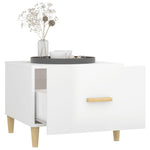Coffee Tables 2 pcs High Gloss White 50x50x40 cm Engineered Wood - Bargainia.com - 