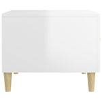 Coffee Tables 2 pcs High Gloss White 50x50x40 cm Engineered Wood - Bargainia.com - 