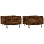 Coffee Tables 2 pcs Smoked Oak 50x46x35 cm Engineered Wood - Bargainia.com - 