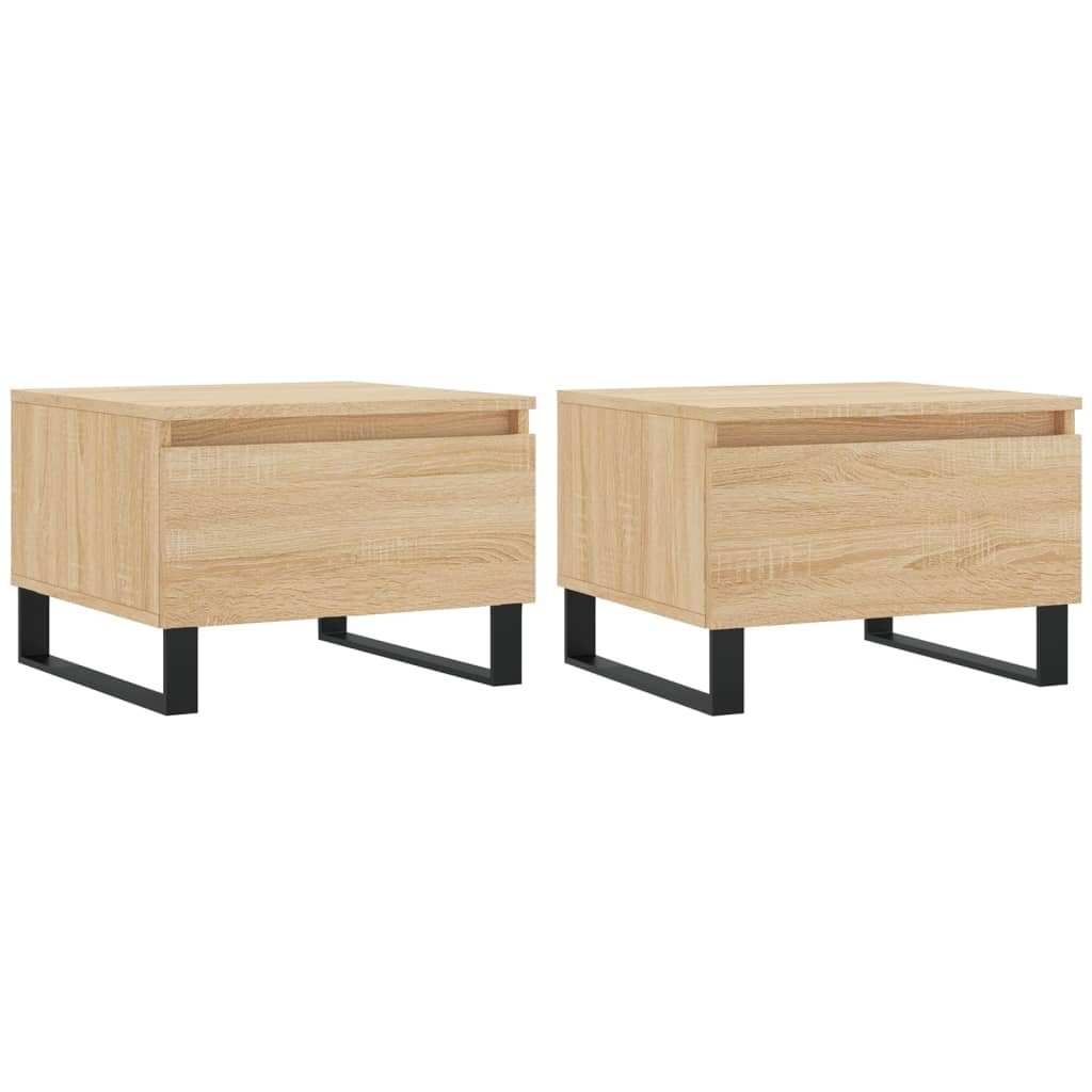 Coffee Tables 2 pcs Sonoma Oak 50x46x35 cm Engineered Wood - Bargainia.com - 8721012111943 - 830883