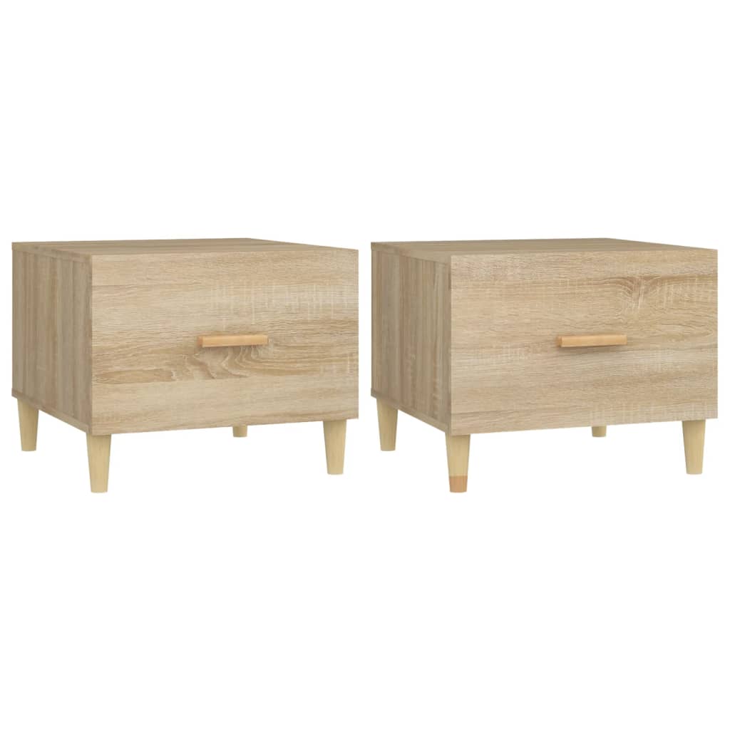 Coffee Tables 2 pcs Sonoma Oak 50x50x40 cm Engineered Wood - Bargainia.com - 8720287082576 - 812715