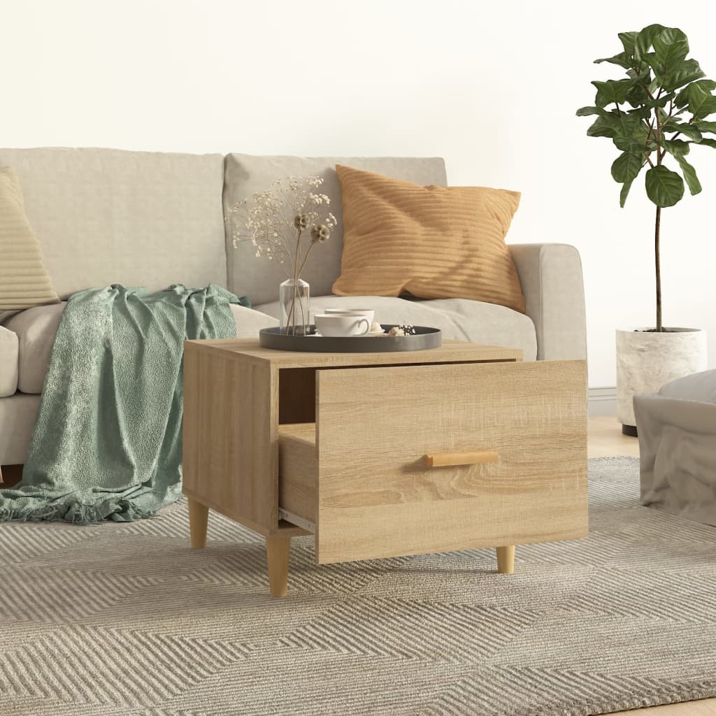 Coffee Tables 2 pcs Sonoma Oak 50x50x40 cm Engineered Wood - Bargainia.com - 