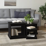 Coffee Tables 3 pcs Black Engineered Wood - Bargainia.com - 