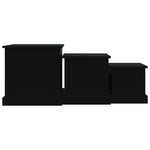 Coffee Tables 3 pcs Black Engineered Wood - Bargainia.com - 