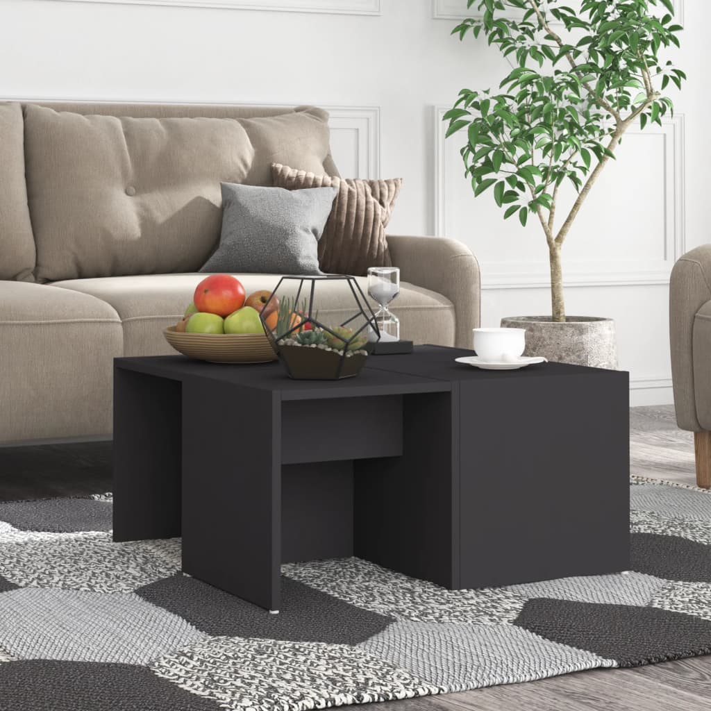 Coffee Tables 4 pcs Grey 33x33x33 cm Engineered Wood - Bargainia.com - 8720286560167 - 806815