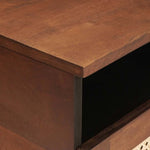 Coffee Tables Brown 80 x 54 x 40 cm Cane and solid mango wood - Bargainia.com - 