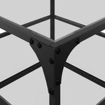 Coffee Tables with Transparent Glass Top 2 pcs 50x50x45 cm Steel - Bargainia.com - 