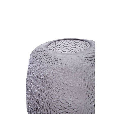 Colbie Medium Embossed Grey Glass Vase - Bargainia.com - 5018705494326
