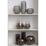 Colbie Medium Embossed Grey Glass Vase - Bargainia.com - 5018705494326