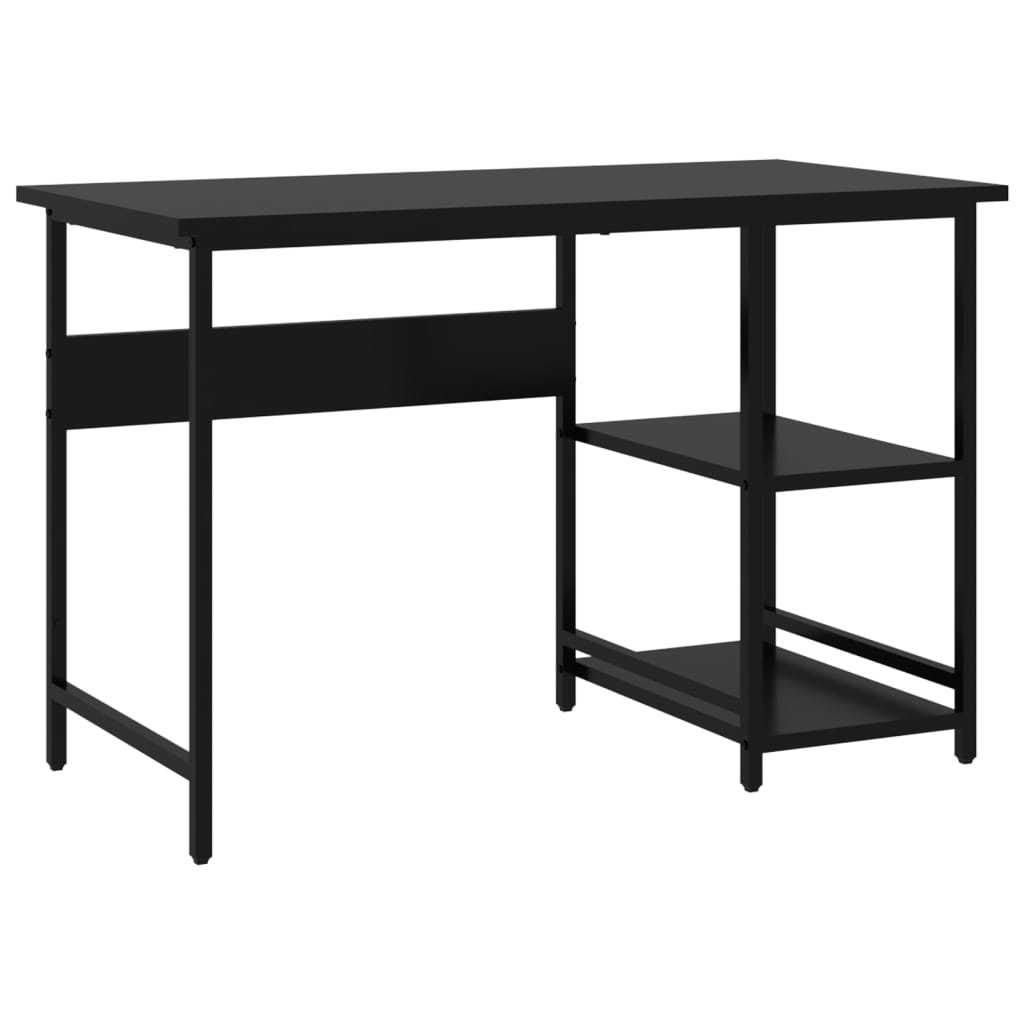 Computer Desk Black 105x55x72 cm MDF and Metal - Bargainia.com - 