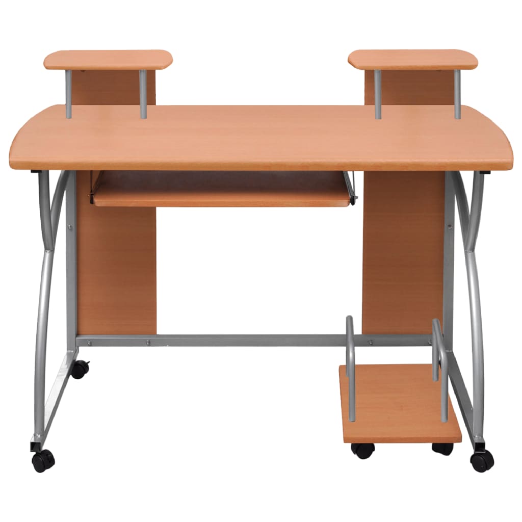 Computer Desk Brown 110x52x88.5 cm Engineered Wood - Bargainia.com - 