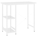 Computer Desk White 80x40x72 cm MDF and Metal - Bargainia.com - 