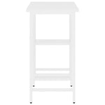 Computer Desk White 80x40x72 cm MDF and Metal - Bargainia.com - 
