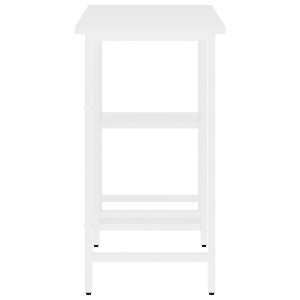 Computer Desk White 80x40x72 cm MDF and Metal - Bargainia.com - 