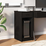 Computer Tower Stand with Drawer Black 35x45x77 cm - Bargainia.com - 