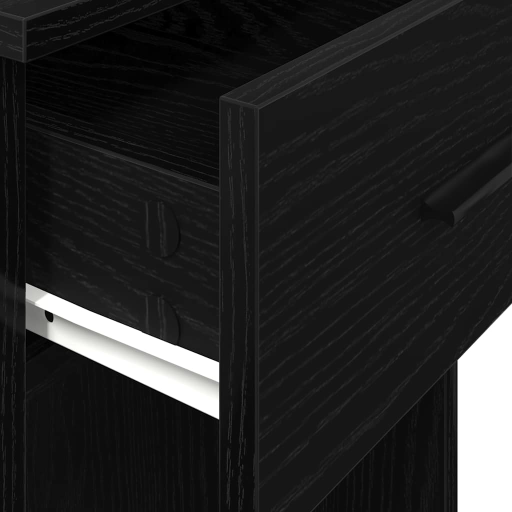 Computer Tower Stand with Drawer Black 35x45x77 cm - Bargainia.com - 