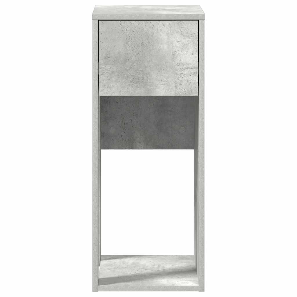Computer Tower Stand with Drawer Concrete Grey 30x44x74 cm - Bargainia.com - 