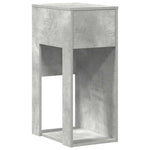 Computer Tower Stand with Drawer Concrete Grey 30x44x74 cm - Bargainia.com - 