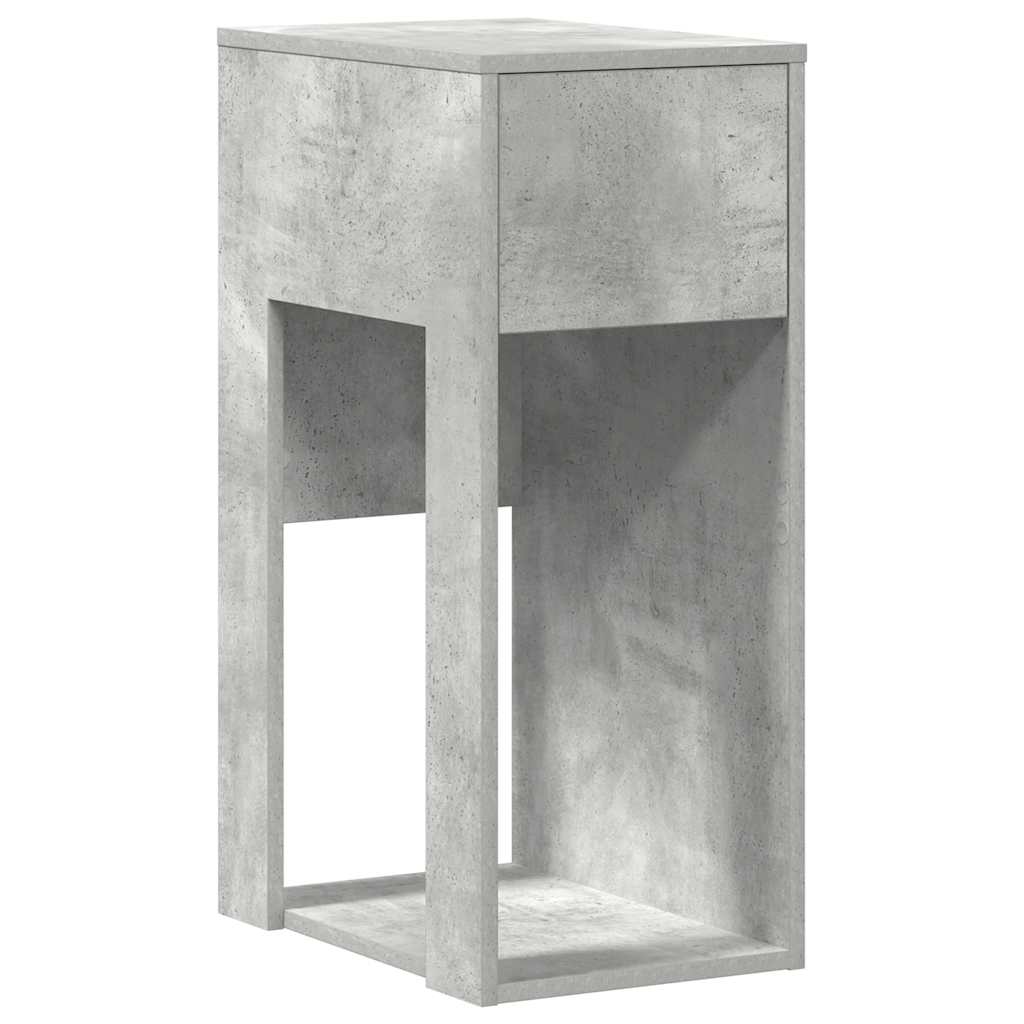 Computer Tower Stand with Drawer Concrete Grey 30x44x74 cm - Bargainia.com - 
