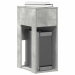 Computer Tower Stand with Drawer Concrete Grey 30x44x74 cm - Bargainia.com - 