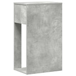 Computer Tower Stand with Drawer Concrete Grey 30x44x74 cm - Bargainia.com - 