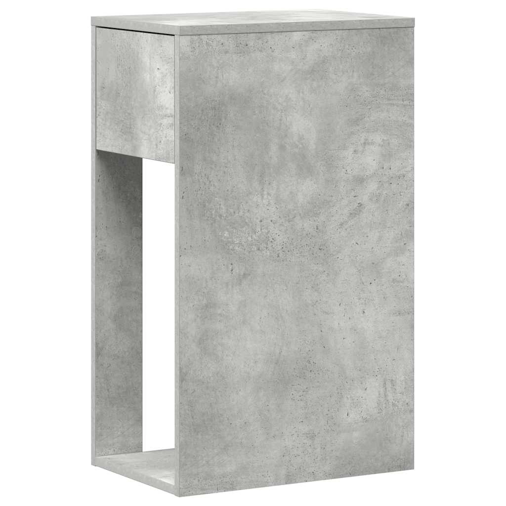 Computer Tower Stand with Drawer Concrete Grey 30x44x74 cm - Bargainia.com - 