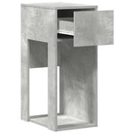 Computer Tower Stand with Drawer Concrete Grey 30x44x74 cm - Bargainia.com - 