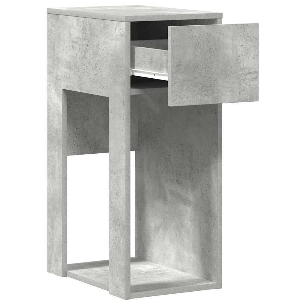 Computer Tower Stand with Drawer Concrete Grey 30x44x74 cm - Bargainia.com - 