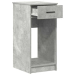 Computer Tower Stand with Drawer Concrete Grey 35x45x77 cm - Bargainia.com - 