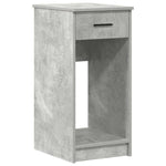 Computer Tower Stand with Drawer Concrete Grey 35x45x77 cm - Bargainia.com - 