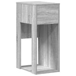 Computer Tower Stand with Drawer Grey Sonoma 30x44x74 cm - Bargainia.com - 