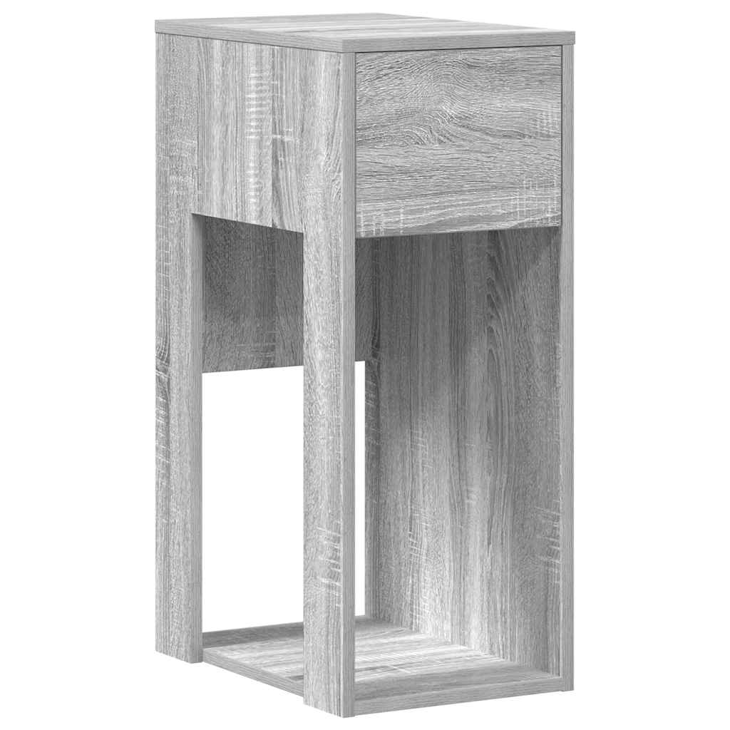 Computer Tower Stand with Drawer Grey Sonoma 30x44x74 cm - Bargainia.com - 