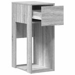 Computer Tower Stand with Drawer Grey Sonoma 30x44x74 cm - Bargainia.com - 