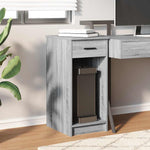Computer Tower Stand with Drawer Grey Sonoma 35x45x77 cm - Bargainia.com - 