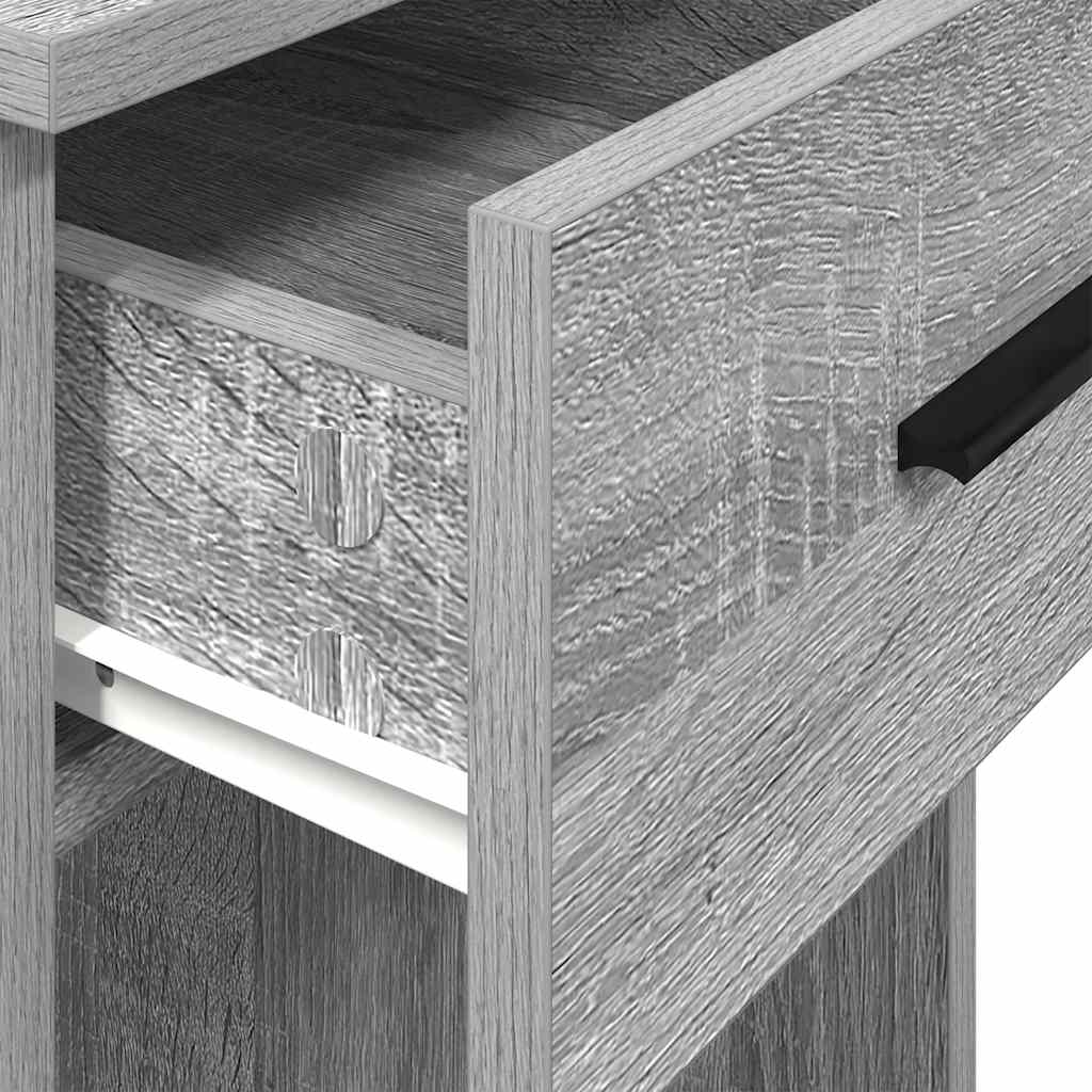 Computer Tower Stand with Drawer Grey Sonoma 35x45x77 cm - Bargainia.com - 