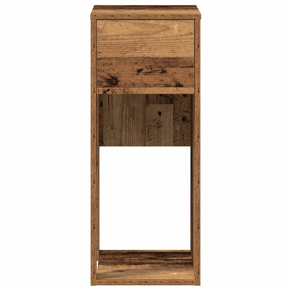 Computer Tower Stand with Drawer Old Wood 30x44x74 cm - Bargainia.com - 