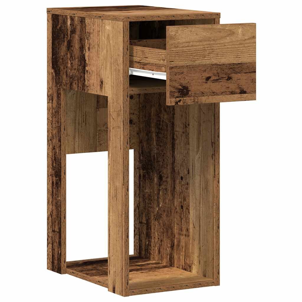 Computer Tower Stand with Drawer Old Wood 30x44x74 cm - Bargainia.com - 