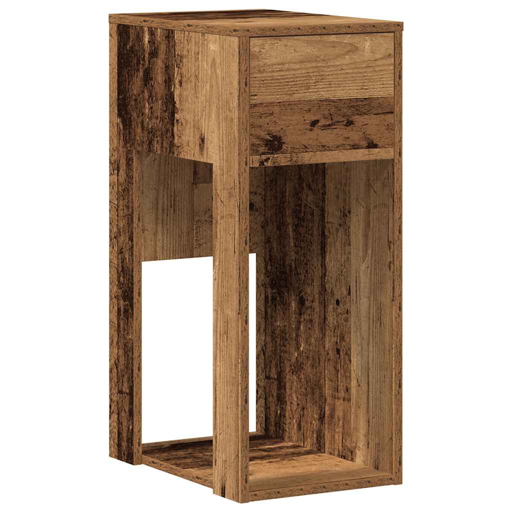 Computer Tower Stand with Drawer Old Wood 30x44x74 cm - Bargainia.com - 