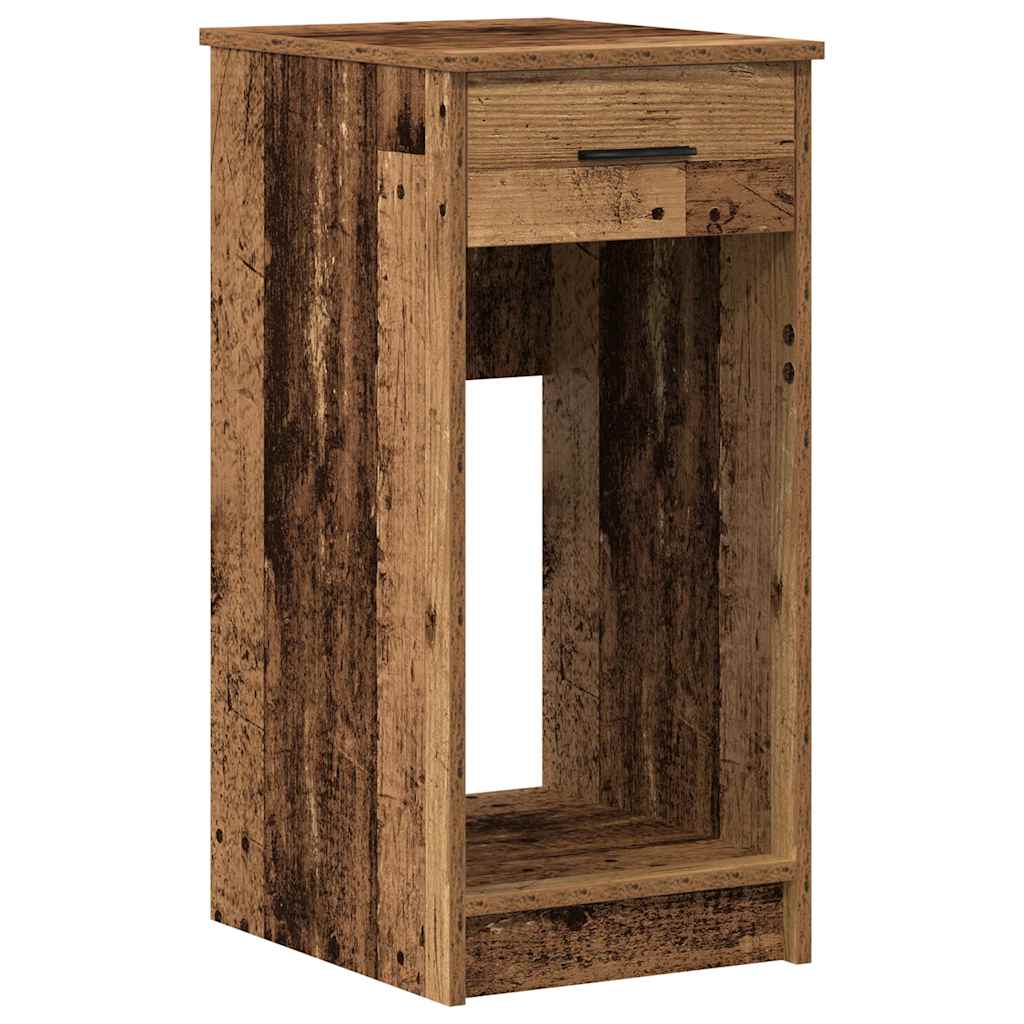Computer Tower Stand with Drawer Old Wood 35x45x77 cm - Bargainia.com - 